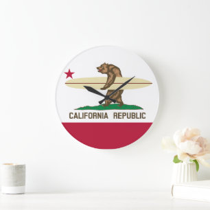 California Surfing Beer Large Clock Grote Klok