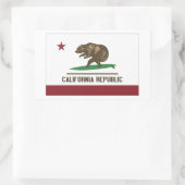 California Surfing Beer Rechthoekige Sticker (Tas)