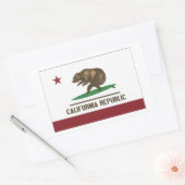 California Surfing Beer Rechthoekige Sticker (Envelop)