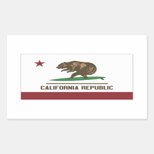 California Surfing Beer Rechthoekige Sticker