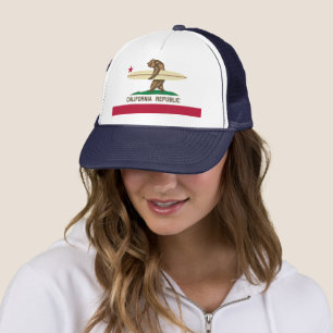 California Surfing Beer Trucker Hat Pet