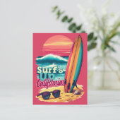 California Surfing Briefkaart (Staand voorkant)