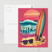 California Surfing Briefkaart (Voorkant / Achterkant)