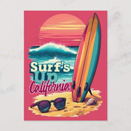 California Surfing Briefkaart (Voorkant)
