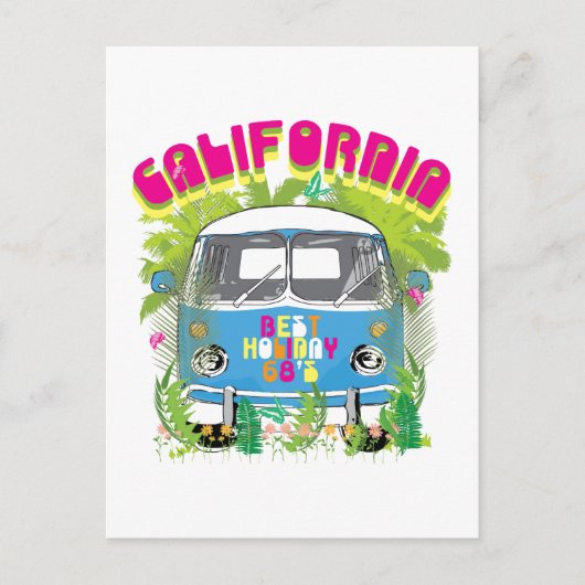 California Surfing Van Briefkaart (Voorkant)