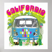 California Surfing Van Poster (Voorkant)