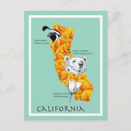 California Symbols Briefkaart