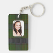 California tartan plaid foto sjabloon sleutelhanger (achterkant)