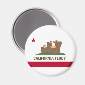 California Teddy Bear Flag Magneet (Voorkant / Achterkant)