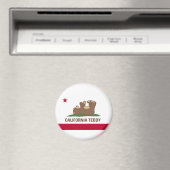 California Teddy Bear Flag Magneet (Insitu (Vaatwasser))