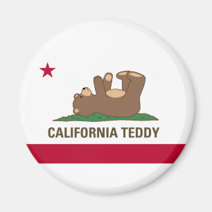 California Teddy Bear Flag Magneet