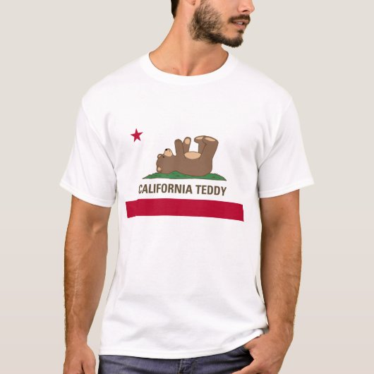 California Teddy Bear Flag T-shirt (Voorkant)