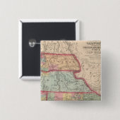 California, Territories of Oregon, Washington Vierkante Button 5,1 Cm (Voorkant /achterkant)