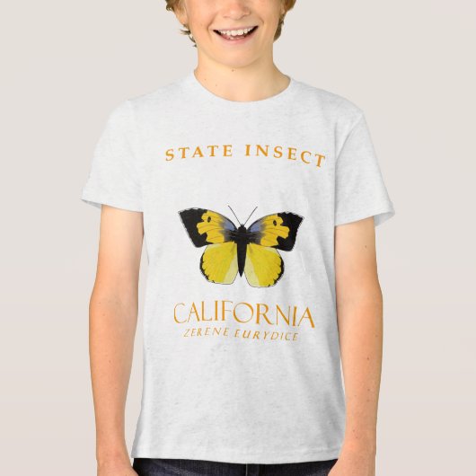 California Territory Insect De Dogface Vlinder Tri-Blend Shirt (Voorkant)
