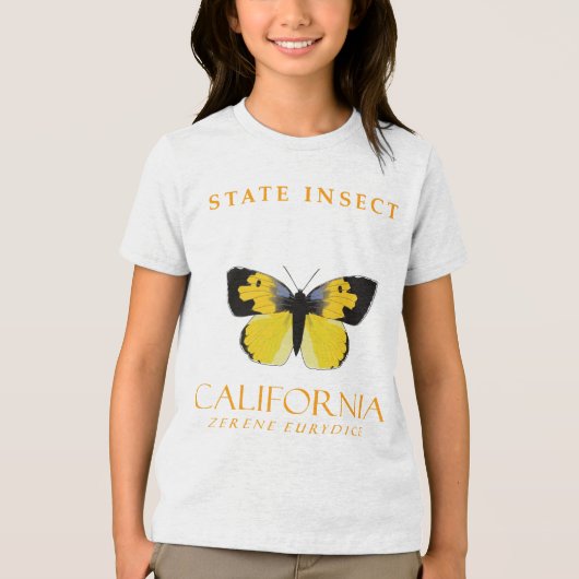 California Territory Insect De Dogface Vlinder Tri-Blend Shirt (Voorkant)