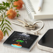 California, The Waves Are Waiting To Kiss The Eart Sleutelhanger (Voorkant Rechts)