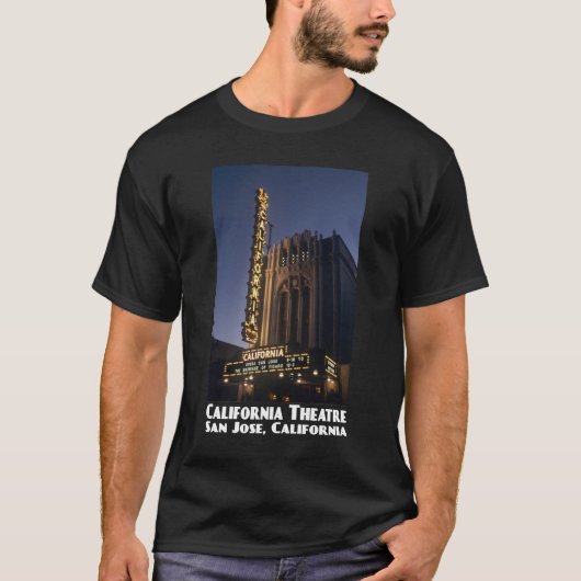 California Theater, San Jose Dark T-Shirt (Voorkant)