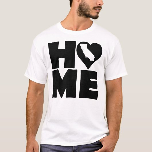 California Thuis Hart Staat T-Shirt (Voorkant)