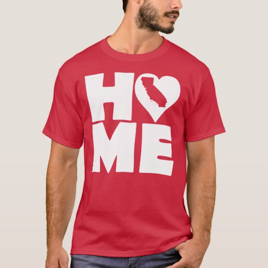 California Thuis Hart Staat T-Shirt (Voorkant)