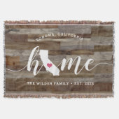 California Thuisstaat Persoonlijk Hout Uiterlijk Deken (Voorkant)