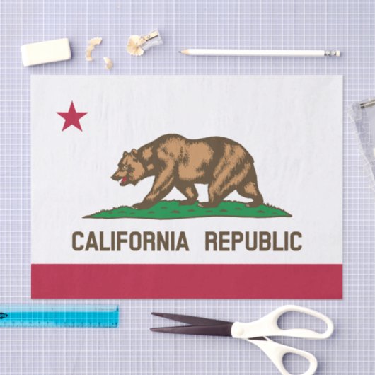 California tissue paper, Californian Flag Tissuepapier (Craft)