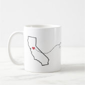 California to Missouri - Heart2Heart Coffee-Mok Koffiemok (Links)