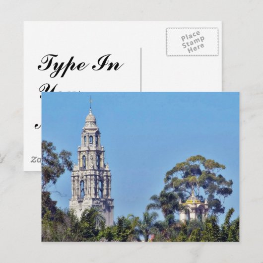 California Tower in Balboa Park San Diego Briefkaart (Voorkant / Achterkant)