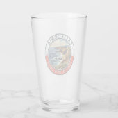 California Travel Art Badge Glas (Achterkant)