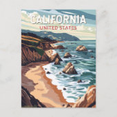 California Travel Art Vintage Briefkaart (Voorkant)