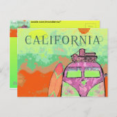 California Travel Poster Briefkaart (Voorkant / Achterkant)