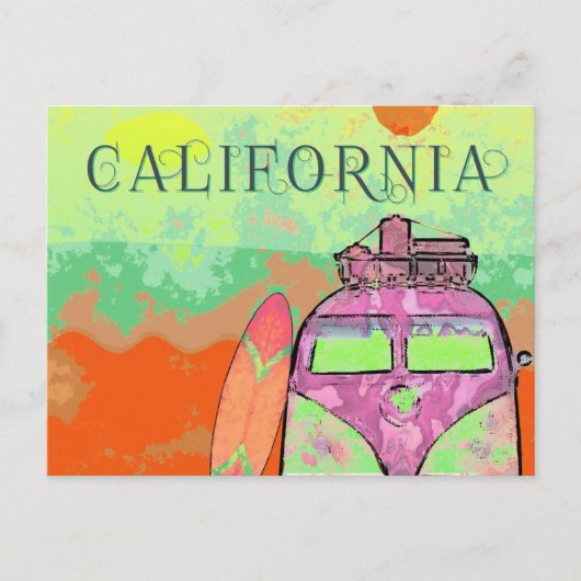 California Travel Poster Briefkaart (Voorkant)
