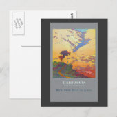  California Travel Poster Briefkaart (Voorkant / Achterkant)