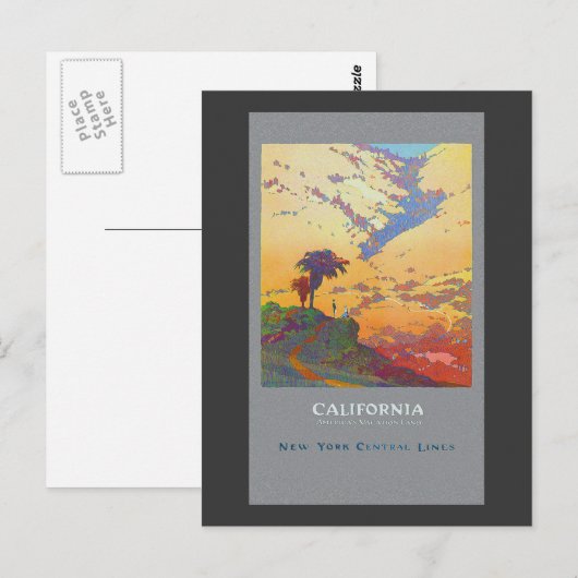  California Travel Poster Briefkaart (Voorkant / Achterkant)