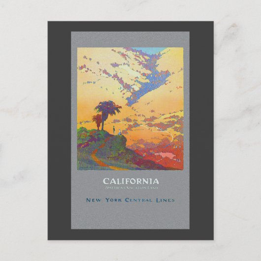  California Travel Poster Briefkaart (Voorkant)