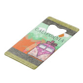 California Travel Poster Creditkaart Flessenopener (Voorkant Gekanteld)