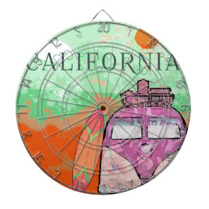 California Travel Poster Dartbord