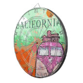 California Travel Poster Dartbord (Voorkant Rechts)