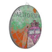 California Travel Poster Dartbord (Voorkant Links)