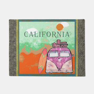 California Travel Poster Doormat Deurmat