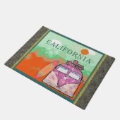 California Travel Poster Doormat Deurmat (Schuin)