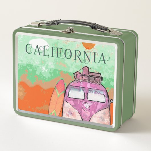 California Travel Poster Lunch Box (Voorkant)