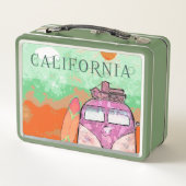 California Travel Poster Lunch Box (Achterkant)