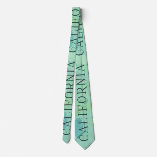 California Travel Poster Necktie Stropdas (Achterkant)