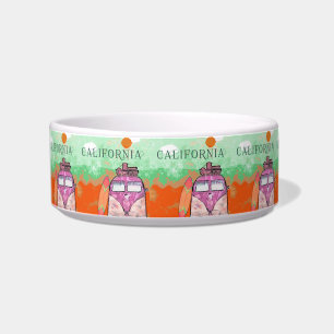 California Travel Poster Pet Bowl Voerbakje