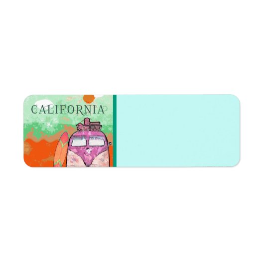 California Travel Poster Return Label (Voorkant)