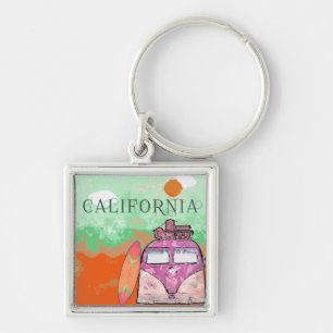 California Travel Poster Sleutelhanger