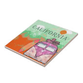 California Travel Poster Tegeltje (Zijkant)
