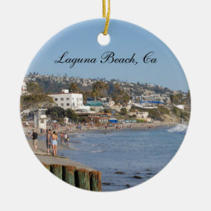 California Travel Vacation Photo Laguna Beach Keramisch Ornament