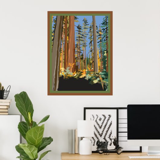 California Trees Poster (Thuiskantoor)