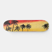 California Tropical Palm Trees Sun Skateboard Art (Horizontaal)